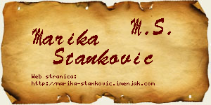 Marika Stanković vizit kartica